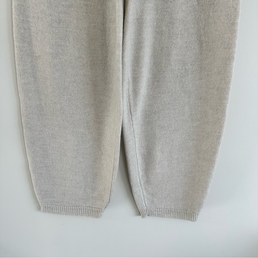 Micaela Greg Wool Tapered Sweatpants Size Large Cream - Picture 7 of 11